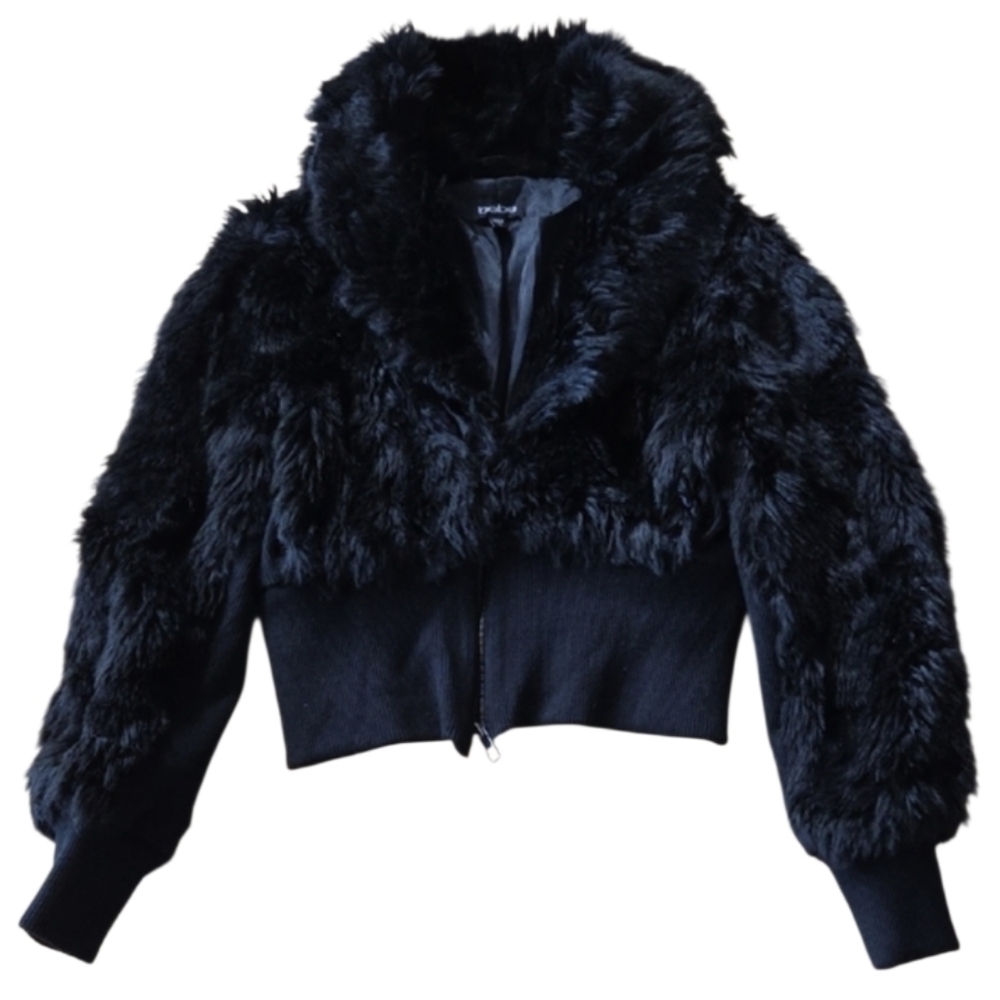 bebe Black Teddy Jacket